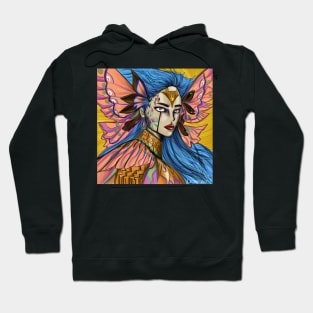 butterfly kawaii mexican fairy woman art ecopop Hoodie